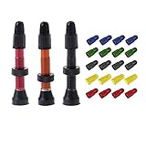 【Coincidencia aleatoria】 Una variedad de colores de válvulas sin cámara. Encuentra tu opción de color perfecta para combinar con tu combinación de colores en tu bicicleta; para el look perfecto Son fáciles de montar en los neumáticos de su bicicleta y se pueden instalar en unos minutos.