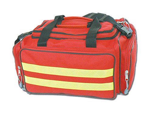 GIMA - Emergency Bag, Red Colour, Polyester, Emergency, Trauma, Rescue, Medical, First Aid, Nurse, Paramedic Multi Pocket Bag, 35x45x21 cm