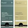 Perelel Conception Support & Men's Multi Support Bundle, Prenatal Multivitamin for Fertility Wellness & Daily Multivitamin for Men's Wellness, 60 Daily Pill Packs