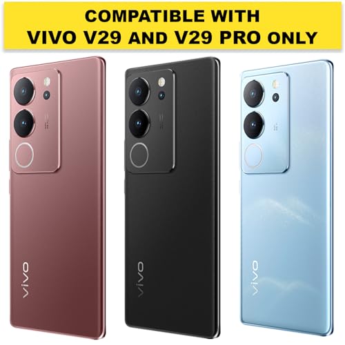 Image of RIGGEAR Sleek Vivo V29, Vivo V29 Pro Back Cover Case (TPU+PC | Black CF)