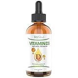 Vitamin D3 5000IU Liquid Drops with Vegan Liposomal D3 for Adults, Kids & Infants - Highest Absorption - Immune System, Bone, Dental Support - 2 fl oz