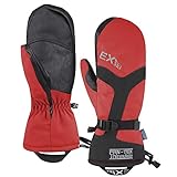 [page_title]-EXski Skihandschuhe Fäustlinge Ski Herren Damen Winter Snowboard Handschuhe Warm Winterhandschuhe Wasserdicht, Rot, L