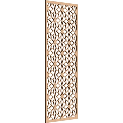 Image of 25 3 /8 inchW x 64 3 /8 inchH x 3 /8 inchT Lake Decorative Fretwork Wood Wall Panels, Hickory