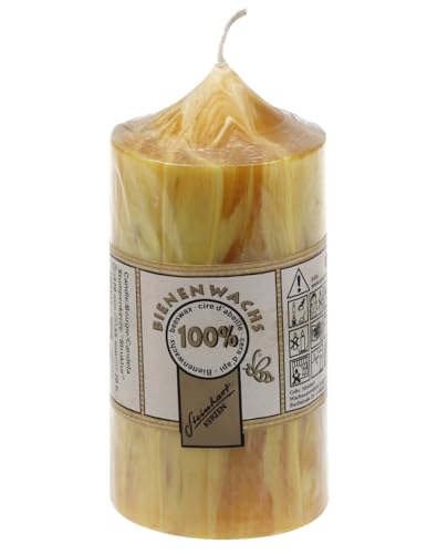Stumpenkerzen 100% Bienenwachs Struktur Honig 120 x Ø 55 mm