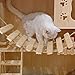 Jorzer Cat Ladder 10x39 Inch Hanging Wooden Cat Bridge Wrapped with Linen Rope Scratch Resistant Ladder for Indoor Cats Supplies PET_Supplies..