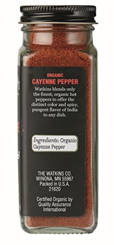 Watkins Gourmet Organic Spice Jar, Cayenne Pepper, 2.4 oz