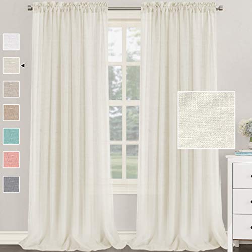 H.VERSAILTEX Natural Linen Blended Curtains 108 In