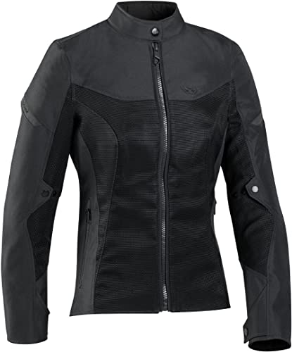 IXON Fresh Women's Motorcycle Textile Jacket (Black, S)