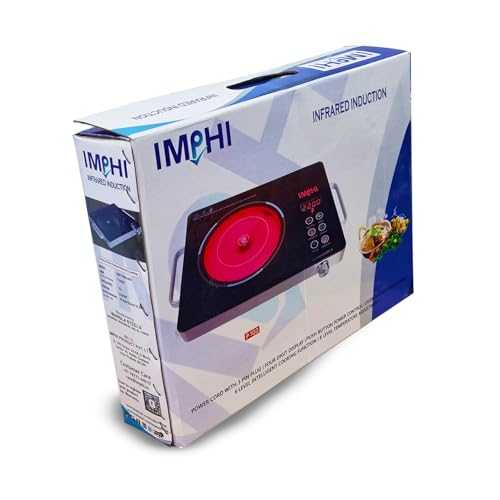 Image of IMPHI Infrared Cooktop | 2200W, Adjustable Temperature Control | Cool Touch Handle | 1-Year Warranty
