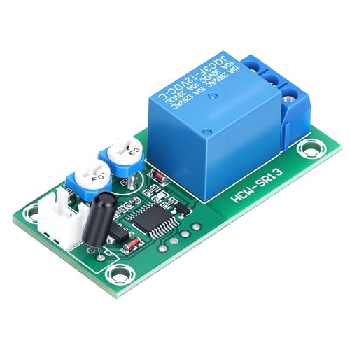 Vibration Alarm Module, Vibration Sensor Module, DC 12V Sensitivity Time Delay Switch DIY High Sensitive, Electronic Component Vibration Sensors