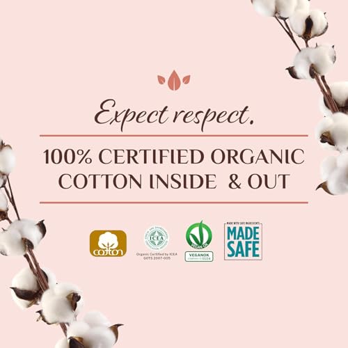 Image of Organyc Hospital Postpartum Pads, 100% Certified Organic Cotton Inside and Out for Women, for First Days After Delivery, 3 Pack of 12 Count