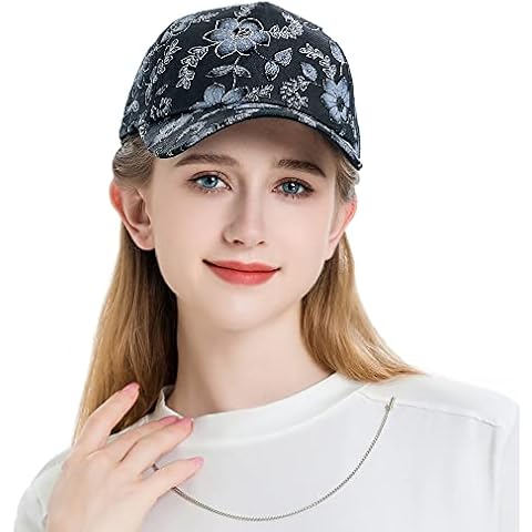 ZLYC Floral Print Adjustable Baseball Cap Cover