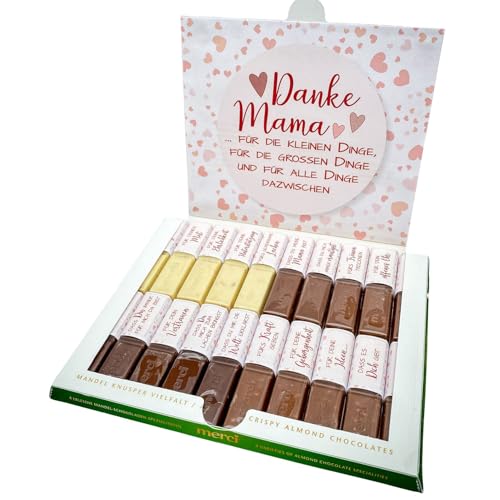 Merci Packung Aufkleber zum Muttertag, Banderolen Mamageschenk, Geschenkbox,Muttertag, Geburtstag, Mama,Last Minute Geschenk Idee Geschenkbox,MERCI 250g Banderolen Aufkleber