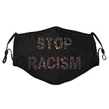 Stop Racism -Human Equality, End Racism Outdoor Face Mask, 5-Layer Activated Carbon Filters Adult...