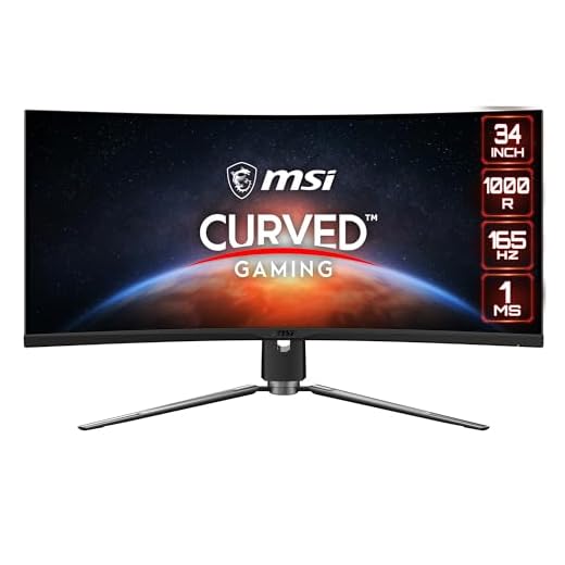 MSI MPG ARTYMIS 343CQR Monitor Gaming Curvo 34", Display 21:9 WQHD (3440 x 1440), 165 Hz, 1ms, curvatura 1000R, Pannello VA, Mystic Light RGB, MSI CONSOLE MODE
