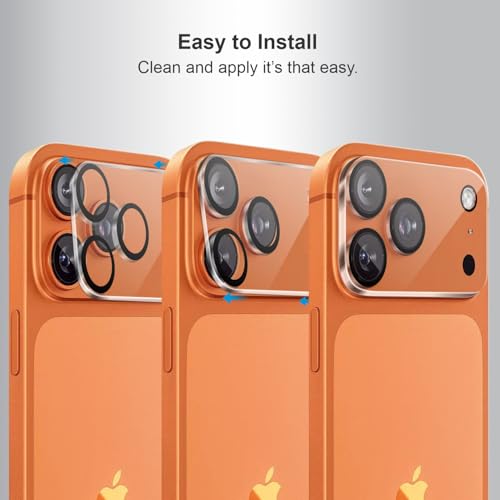 Image of SupCares Premium Camera Lens Protector Tempered Glass Compatible For iPhone 17 Pro Max With Installation Kit | Edge to Edge Coverage | Transparent | Pack of 2