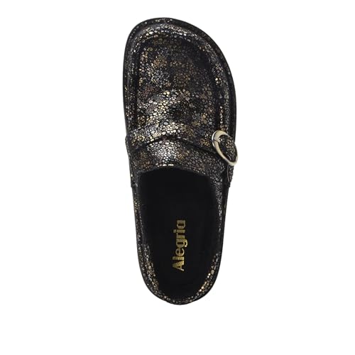 Image of Alegria Women's Brigid Leather Moc Toe Open Back Clog with Heel Cup | Casual Shoes
