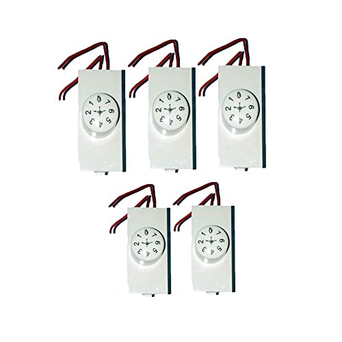 Image of FAN REGULATOR 7 Step Modular Fan Regulators 5 Pieces 220-240 Volts Ceiling Fan Regulators 50 Hz White Polycarbonate Fan Regulator Step Type
