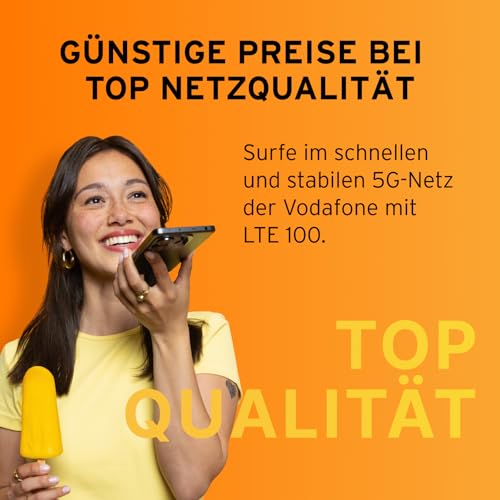 Vario M | 50 GB | 8,99 EUR/Mon. | Startguthaben 8,99 EUR | LTE 100 im Vodafone 5G-Netz | Telefon- SMS-Flat | EU-Roaming | 24 Mon. Laufzeit (Versand per E-Mail)