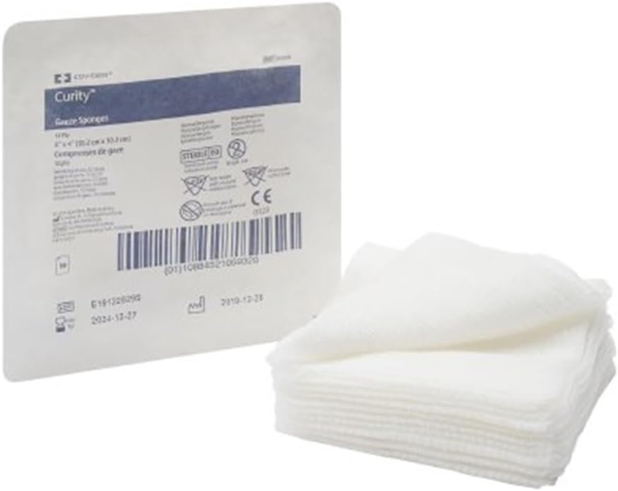 Covidien Gauze Sponge Curity Gauze 12-Ply 4 X 4 Inch Square Sterile, Model 6939