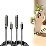 ✔Charge rapide haute efficacité : Profitez des avantages du câble de charge rapide 240 W avec support de téléphone intégré. Doté d’une puce intelligente, il garantit une vitesse de charge optimale en toute sécurité, ce qui le rend idéal vos appareils.