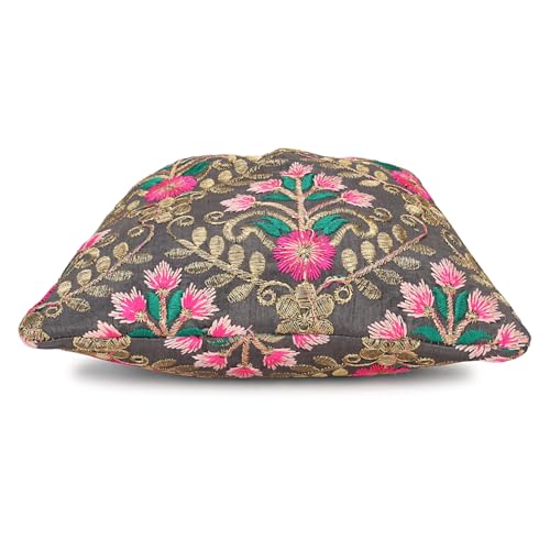 Image of LONGING TO BUY Indian Embroidered Pearl Potli Bag For Women, Sequence Design with Tassel, Wedding Potli Bags