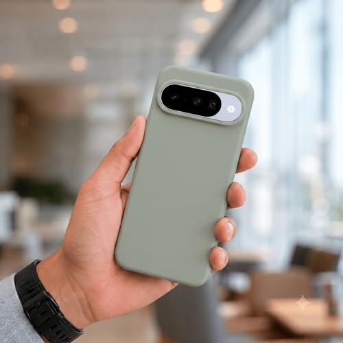 Image of FIRST MART Matte Silicone Back Cover for Google Pixel 10 - Green