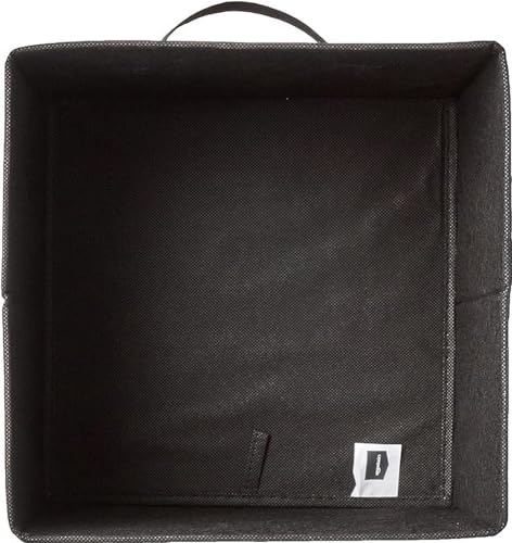 Amazon Basics Collapsible Fabric Storage Bins Organizer with Handles, Sturdy, Foldable, 10.5" x 10.5" x 11", Black, 6-Pack by Amazon Basics - Image 3