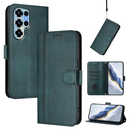 [PU���U�[+�P�[�X�n�Ή��@�� for Doogee Note 56X / Note 56X Pro �t���b�v�X�^���h�J�[�h�X���b�g�E�H���b�g �������[�h Green