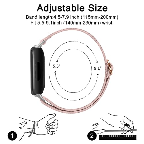 [3 パック] 交換バンド Fitbit Inspire 3/2/1/Inspire HR/Ace 2/Ace 3 対応 金属コネクタ 伸縮性のある調節可能な交換用リストバ 交換バンド クイックリリース機能 女性用 男性用