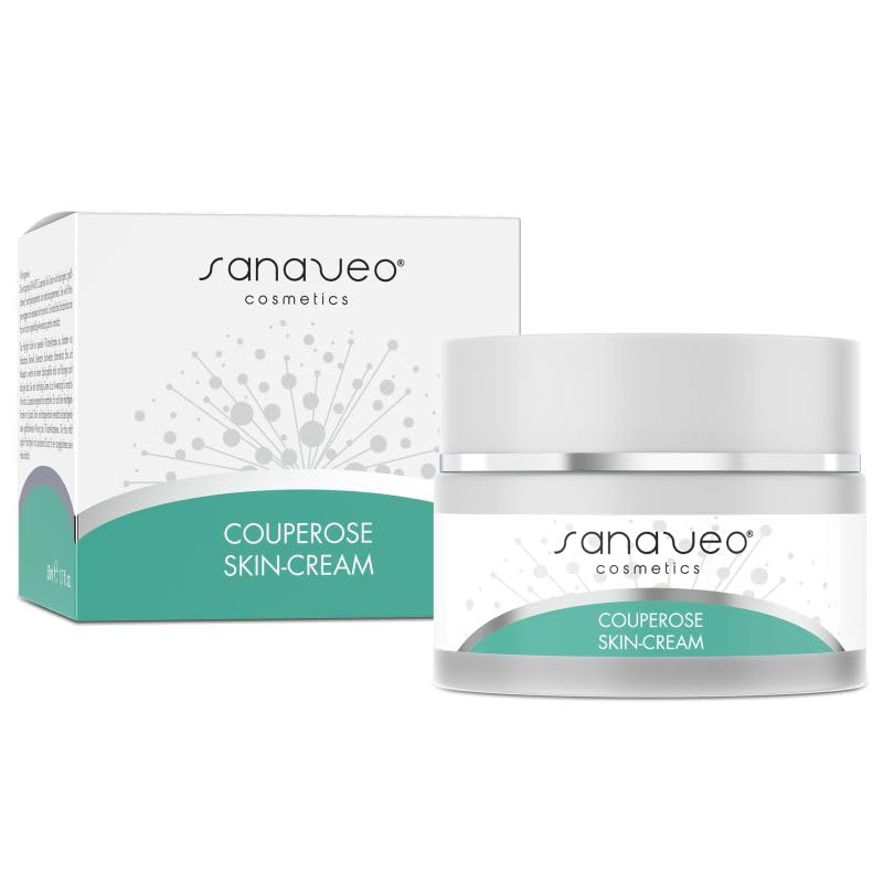 Sanaveo Crema Couperose – Cuidado calmante contra el enrojecimiento y las arañas vasculares visibles | Complejo de 7 hierbas con castaño de indias y centella asiática | Hidratante y regenerador | 50