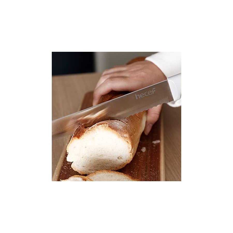 hecef-Kitchen-Knife-Block-Set-14-Pieces-Knife-Set-with-Wooden-Block-Sharpener-Steel-All-purpose-Scissors-High-Carbon-Stainless-Steel-Cutlery-Set-Yellow hecef Kitchen Knife Block Set, 14 Pieces Knife Set with Wooden Block & Sharpener Steel & All-purpose Scissors, High Carbon Stainless Steel Cutlery Set (Yellow)