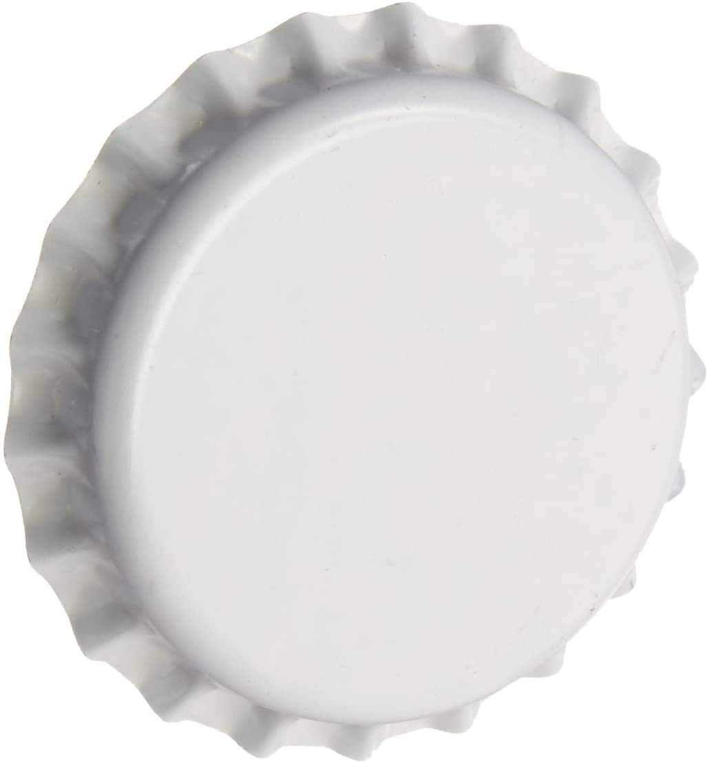 North Mountain Supply Beer Bottle Crown Caps - White - Oxygen Barrier - 500 Count