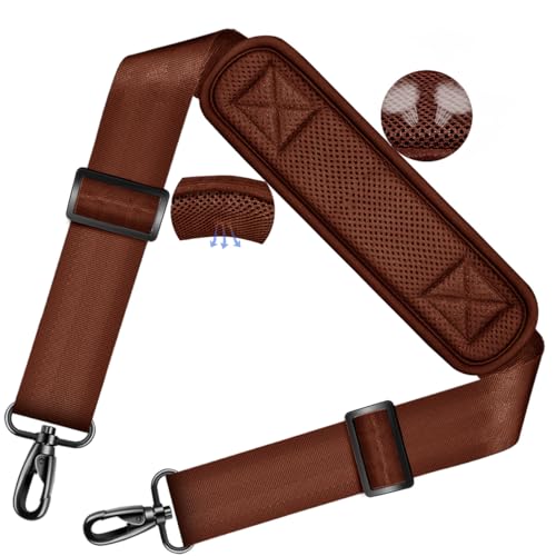 78 Tracolla per Borsa Universale Ampia con Cuscino Fisso Ultra Spesso e Fibbie a Doppio Bilanciamento per da Viaggio Borse Sportive per Laptop a -Marrone
