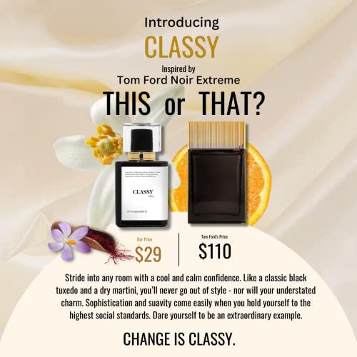 Aromapassions Classy | Inspired By Tf Nr Extreme | Pheromone Perfume Cologne For Men | Extrait De Parfum | Long Lasting Dupe Clone Essential Oil Fragrance | Perfume De Hombre | (30 Ml / 1 Fl Oz) #TOP3