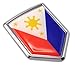 Philippine Flag Philippines Car Auto Chrome Emblem 3D Decal Bumper Sticker