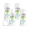 Dr. Brown’s Natural Flow® Anti-Colic Narrow Baby Bottle, 2oz/60mL with Preemie Flow™ Nipple, 4 Pack, 0m+