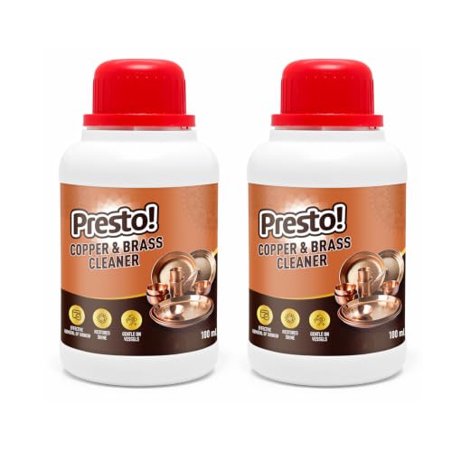 Image of Amazon Brand - Presto! Copper & Brass Cleaner Gel | 100 Ml x Pack of 2 | For Fixtures, Utensils, Artifacts & Jewellery