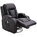 HOMCOM Massagesessel Fernsehsessel Relaxsessel TV Sessel Wärmefunktion Wippenfunktion mit Fernbedienung Liegefunktion Braun 85 x 94 x 104 cm