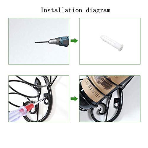 Soporte para vinos de hierro forjado para pared miniatura 4