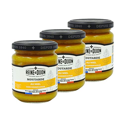 Lot de 3 pots de moutarde au miel 220g