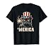 USA Merica Cat 4th of July Men Women Kids Funny Patriotic T-Shirt