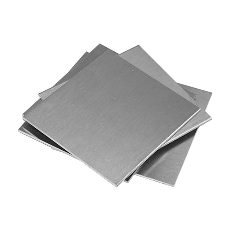 1 Piece 304 Stainless Steel Plate Thickness 0.3-5MM Square Sheet Plates Flat Brushed Metal Polished Board Laser Cutting Sheet (5.0X100X100MM)
