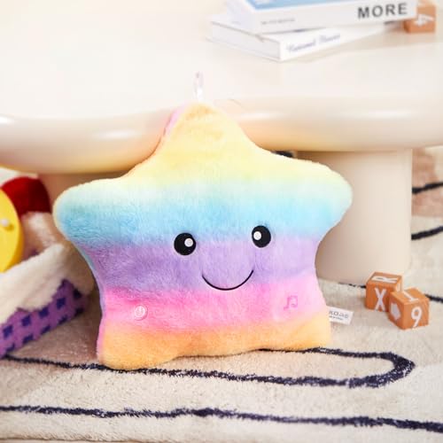Image of Rainbow Light up Musical Star Plush Toy Twinkle Twinkle Little Star Toy13''