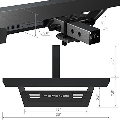 Pofenze Hitch Step Fit For Vehicles With 2" Towing Receiver, Protect Rear Bumper Bar #TOP4
