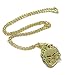 Never Say Never Cara de Cristo de Oro Amarillo de 18k con...