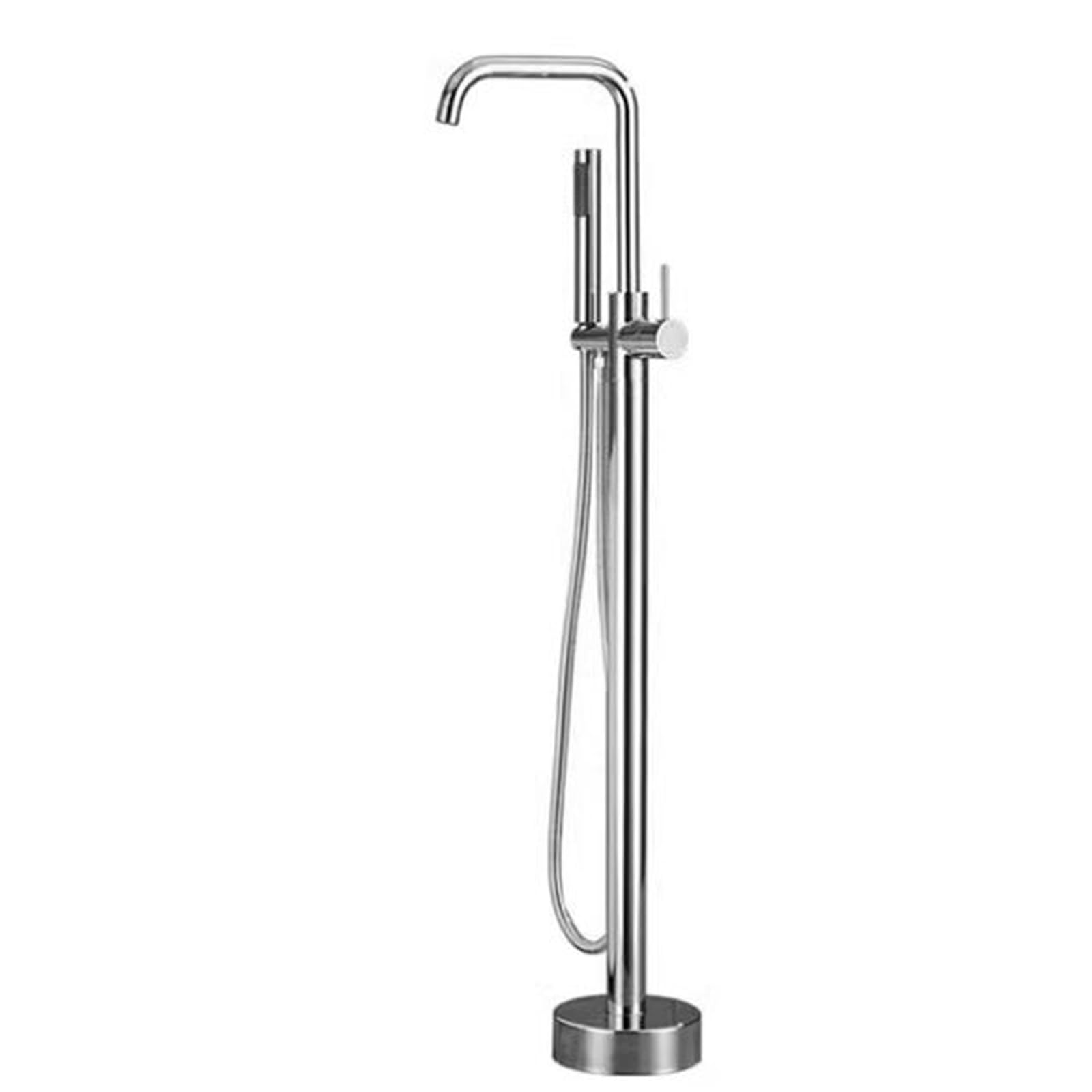 Robinet de bain autoportant avec douchette à main mitigeur noir mat - 8