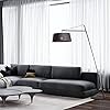 HOUYTYU-Lamparas-de-pie-Floor-Lamp-Floor-Lamp-Fabric-Shade-Big-House-Lighting-Black-Metal-Black-Shade-Fashion-Lighting