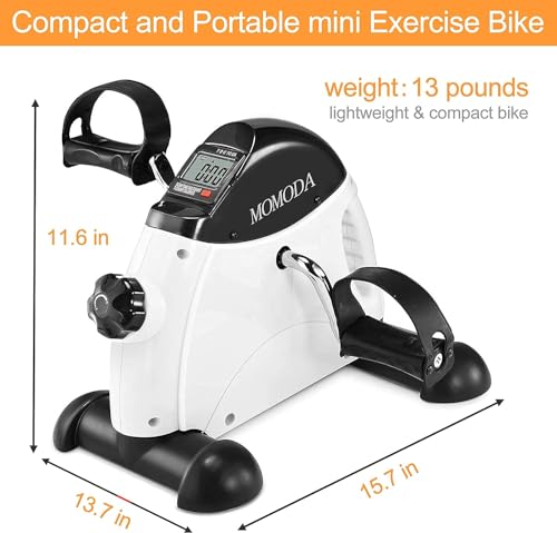 Pedal Exerciser Mini Exercise Bike for Leg and Arm Cycling Recovery Exercise Low Resistance Portable Bike - Image 6