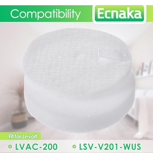 6 Pack LVAC-200 Pre-Motor Vacuum Filters Replacements Compatible with Levoit LVAC-200 Cordless Stick Vacuum Cleaner,Part to # LSV-V201-WUS